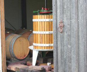 Basket press and barrels